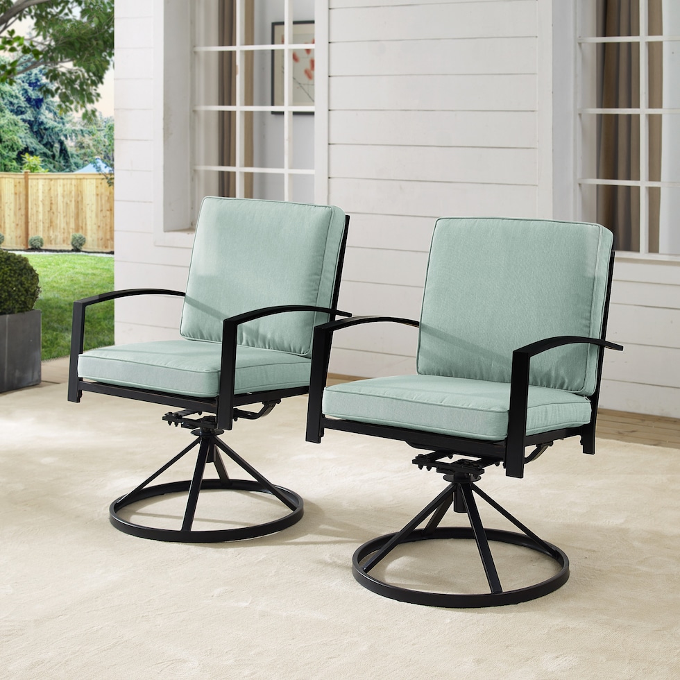 clarion blue outdoor chair set   