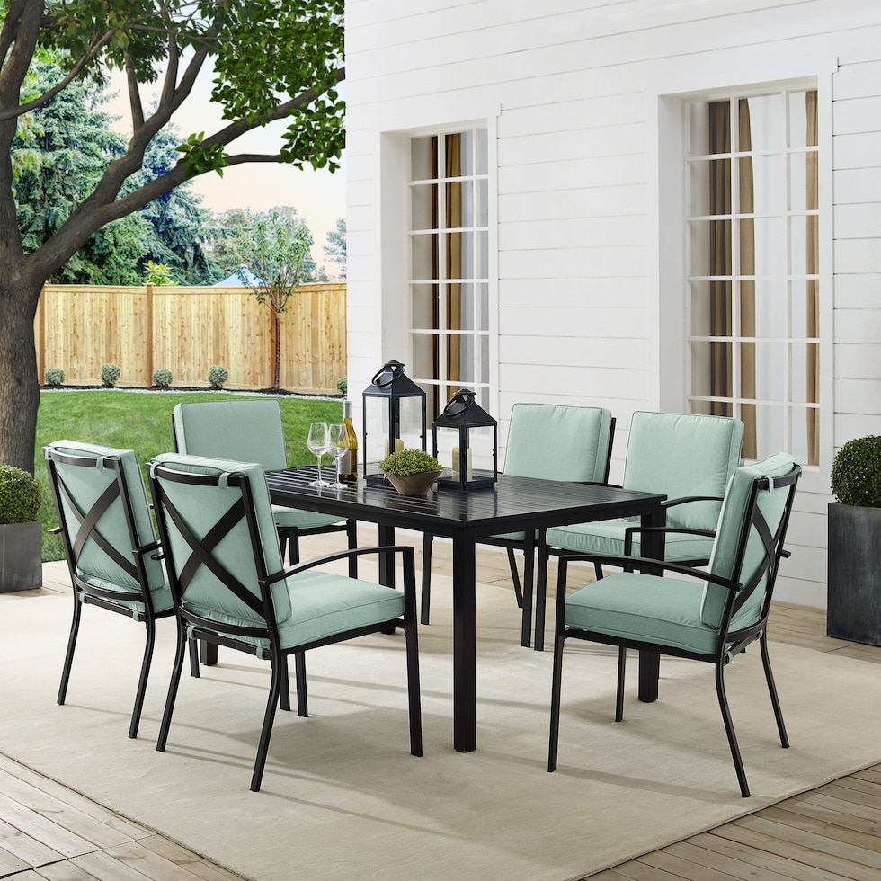 clarion blue outdoor dinette   