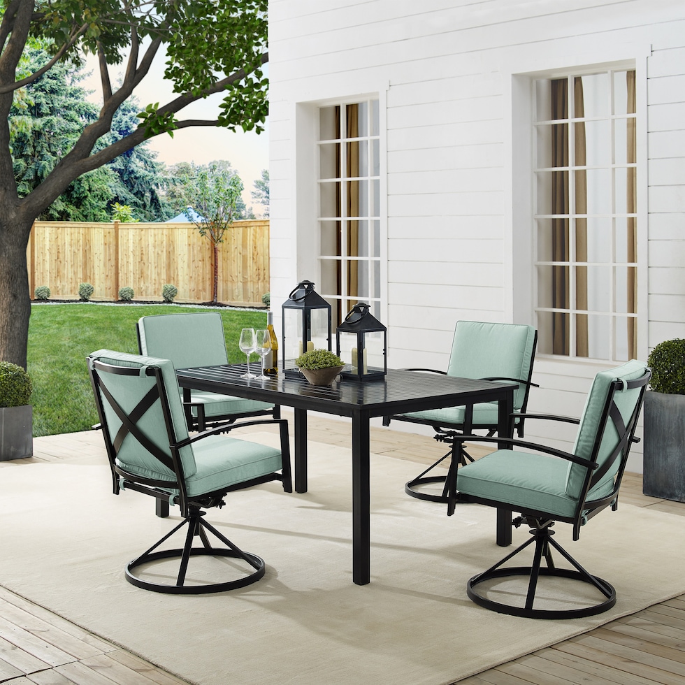 clarion blue outdoor dinette   