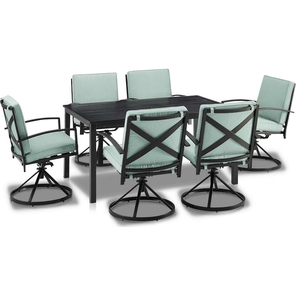 clarion blue outdoor dinette   