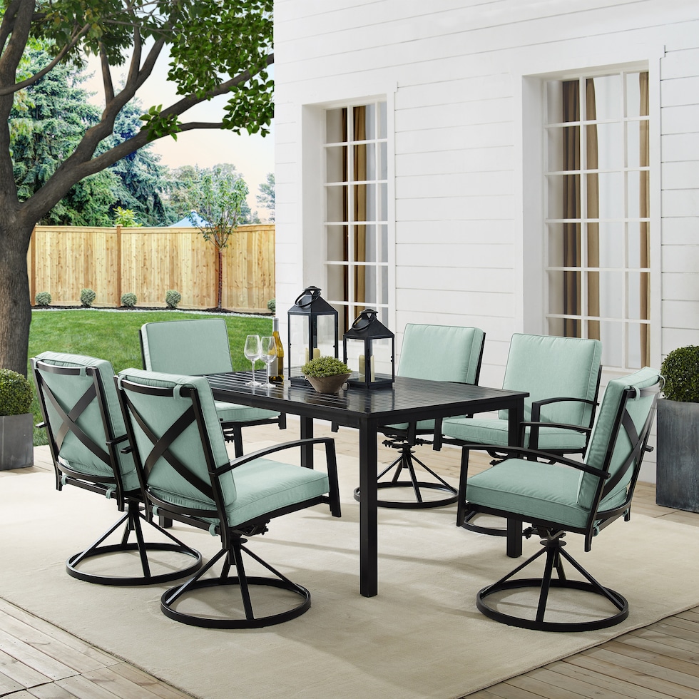 clarion blue outdoor dinette   