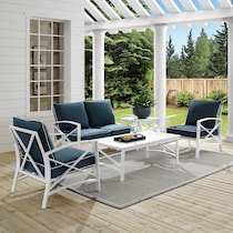 clarion blue outdoor loveseat set   
