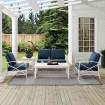clarion blue outdoor loveseat set   