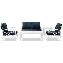 clarion blue outdoor loveseat set   
