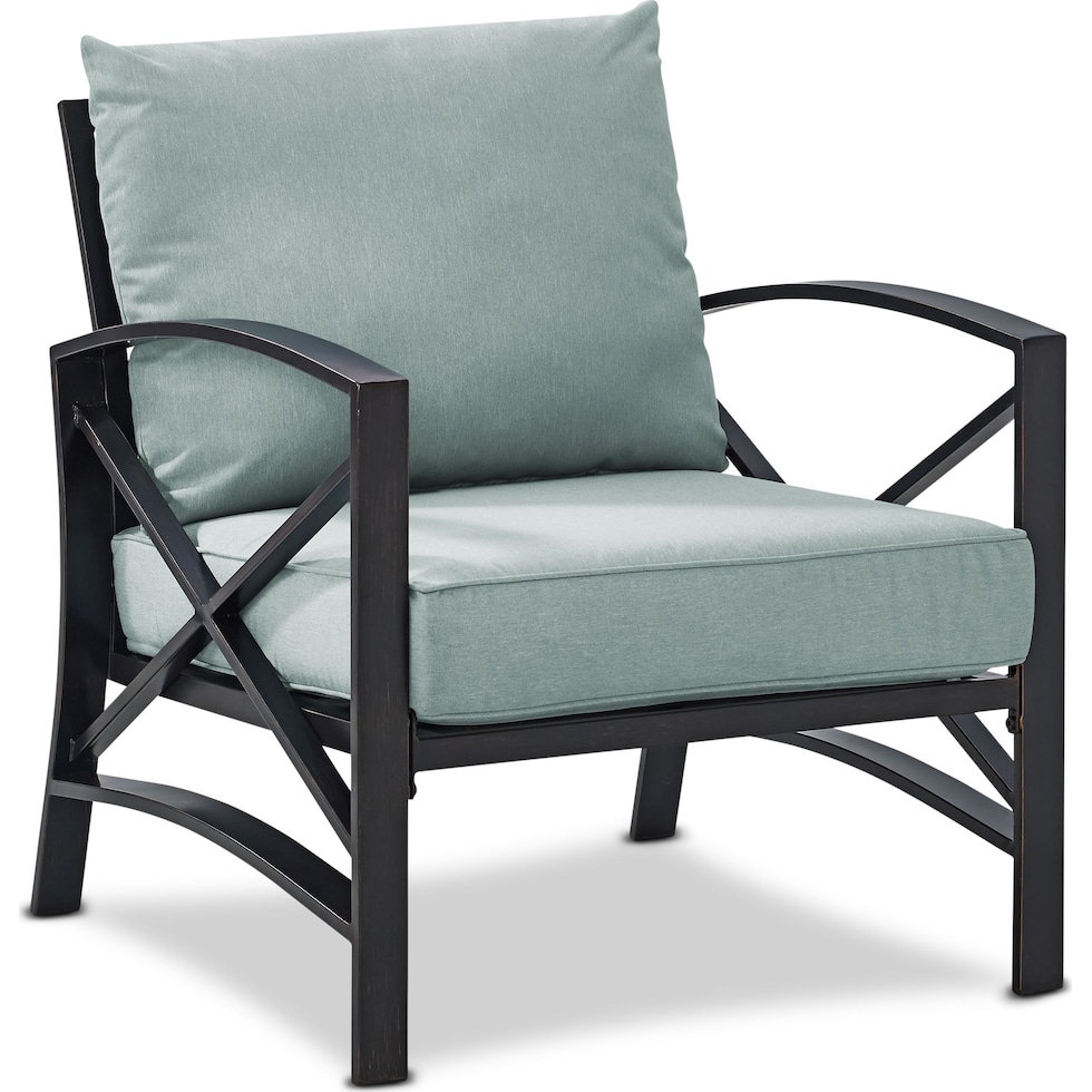 clarion blue outdoor loveseat set   