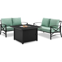 clarion blue outdoor loveseat set   