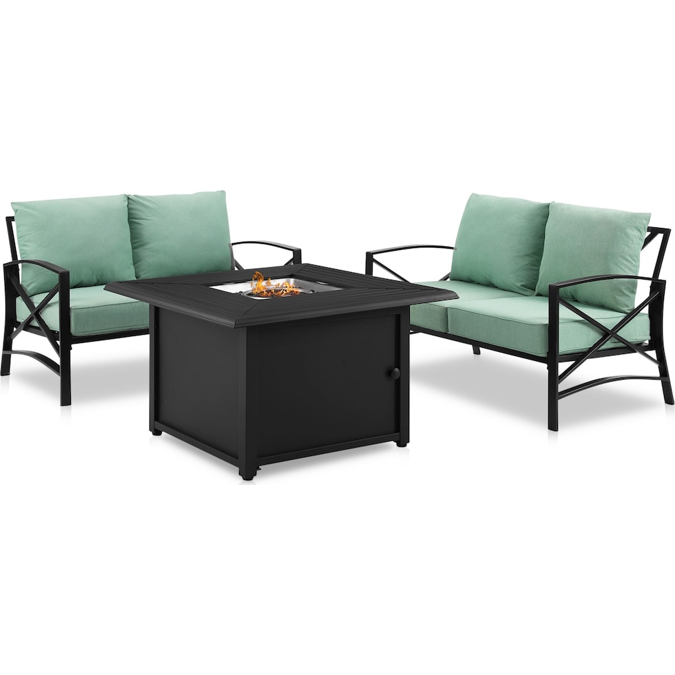 clarion blue outdoor loveseat set   