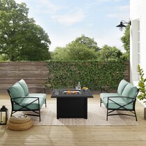 clarion blue outdoor loveseat set   