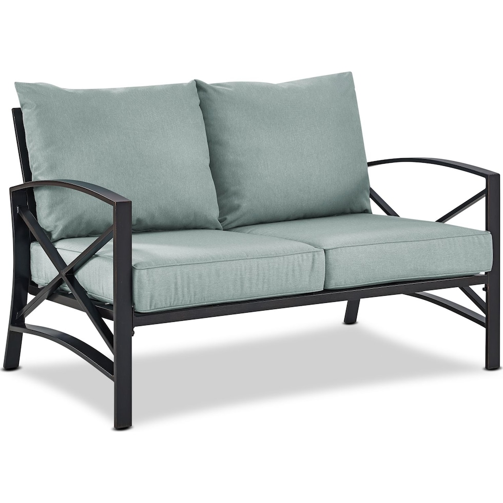 clarion blue outdoor loveseat   