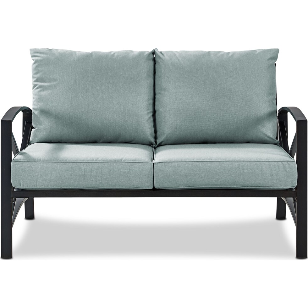 clarion blue outdoor loveseat   