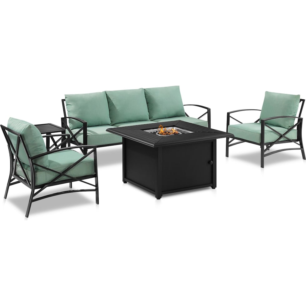 clarion blue outdoor sofa set   