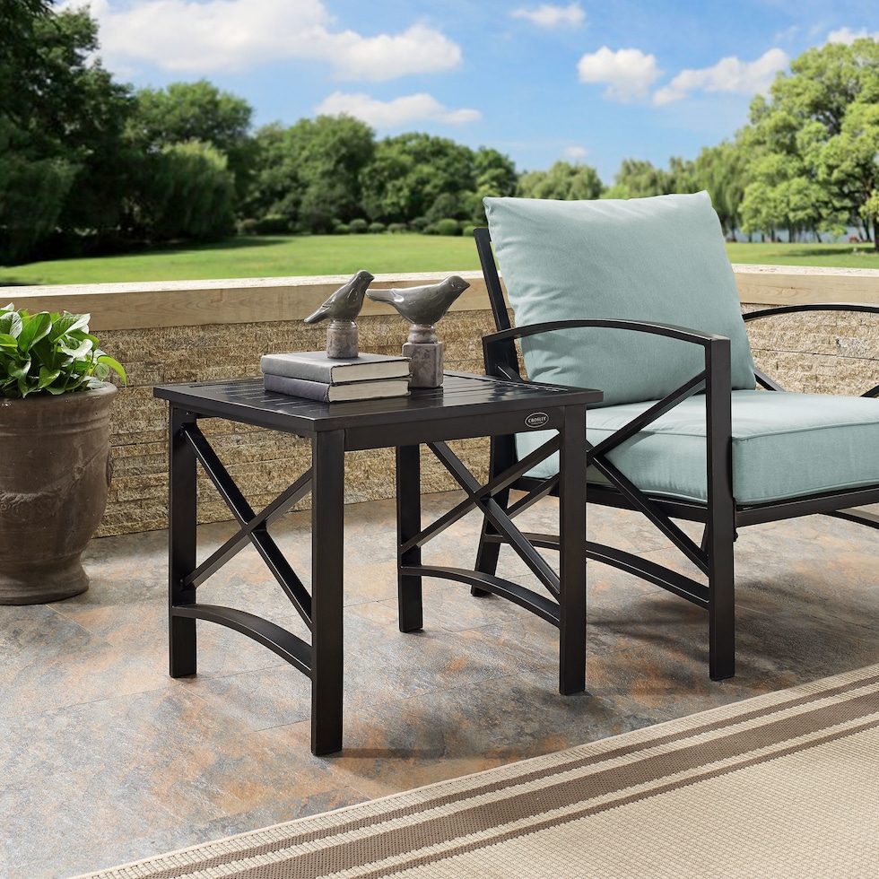 clarion dark brown outdoor end table   