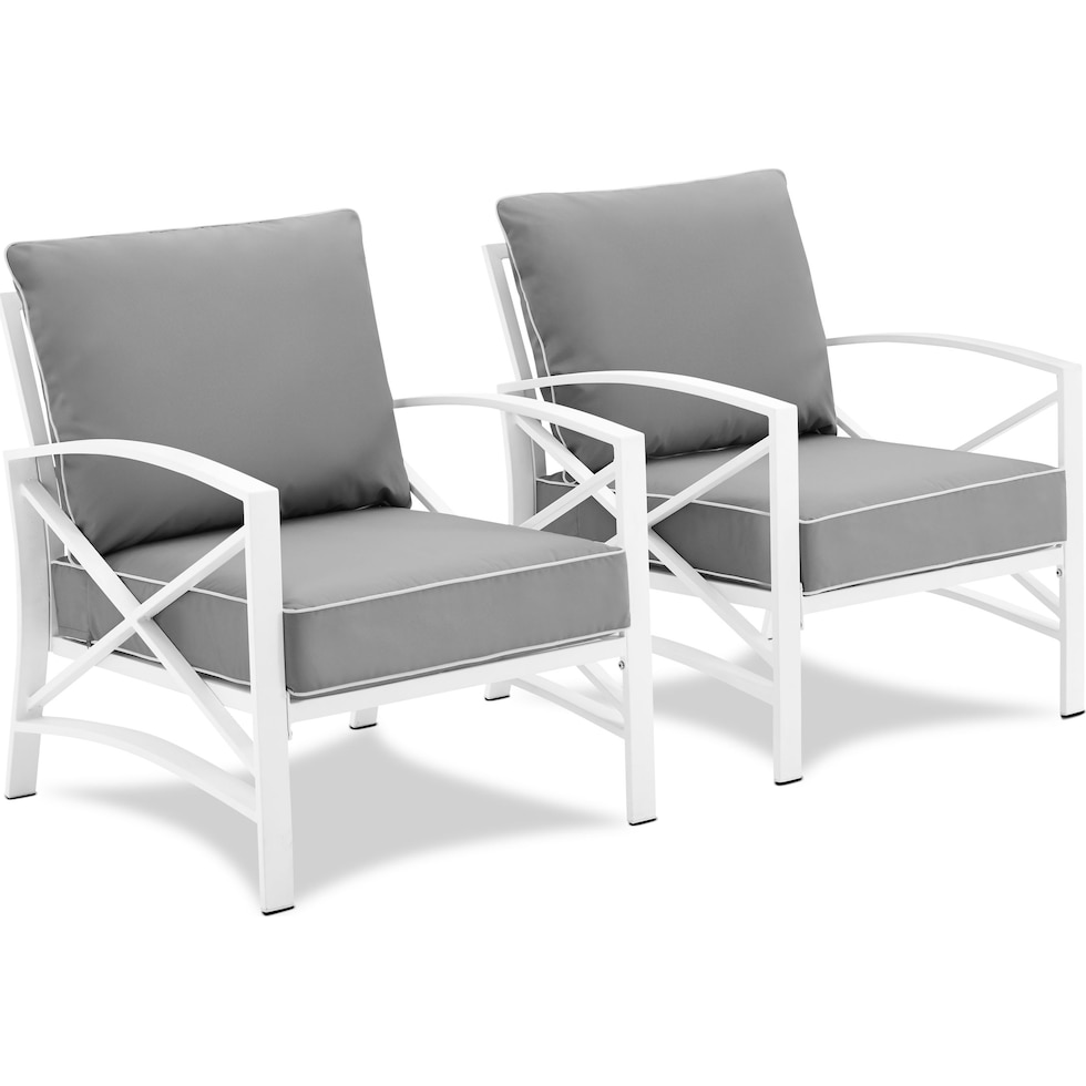 clarion gray outdoor chair set   