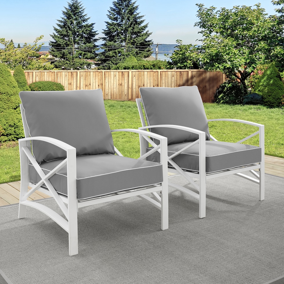 clarion gray outdoor chair set   