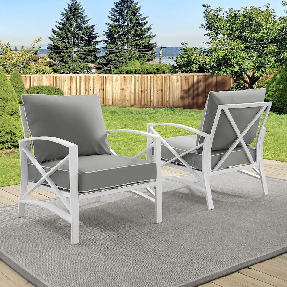 clarion gray outdoor chair set   
