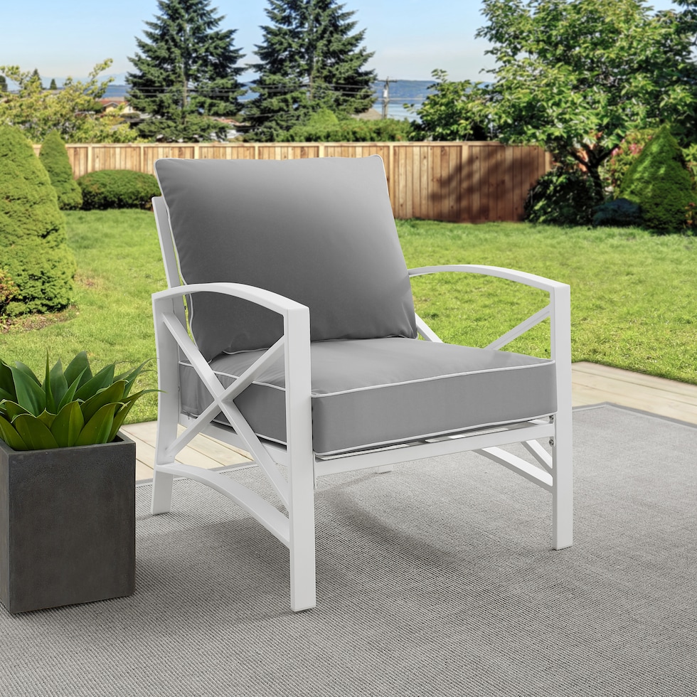 clarion gray outdoor chair   