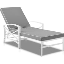 clarion gray outdoor chaise   