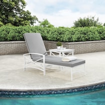 clarion gray outdoor chaise   