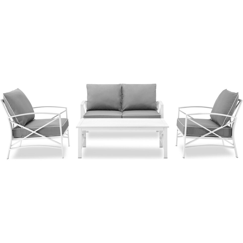 clarion gray outdoor loveseat set   