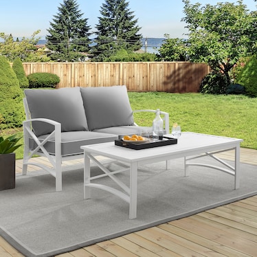 Clarion Outdoor Loveseat and Coffee Table Set