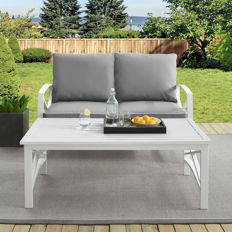 clarion gray outdoor loveseat set   