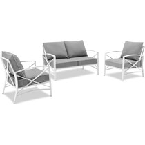 clarion gray outdoor loveseat set   
