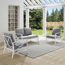 clarion gray outdoor loveseat set   