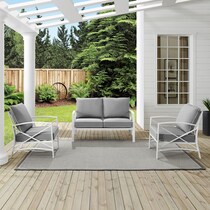 clarion gray outdoor loveseat set   