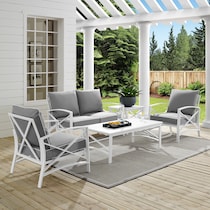 clarion gray outdoor loveseat set   
