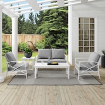 clarion gray outdoor loveseat set   
