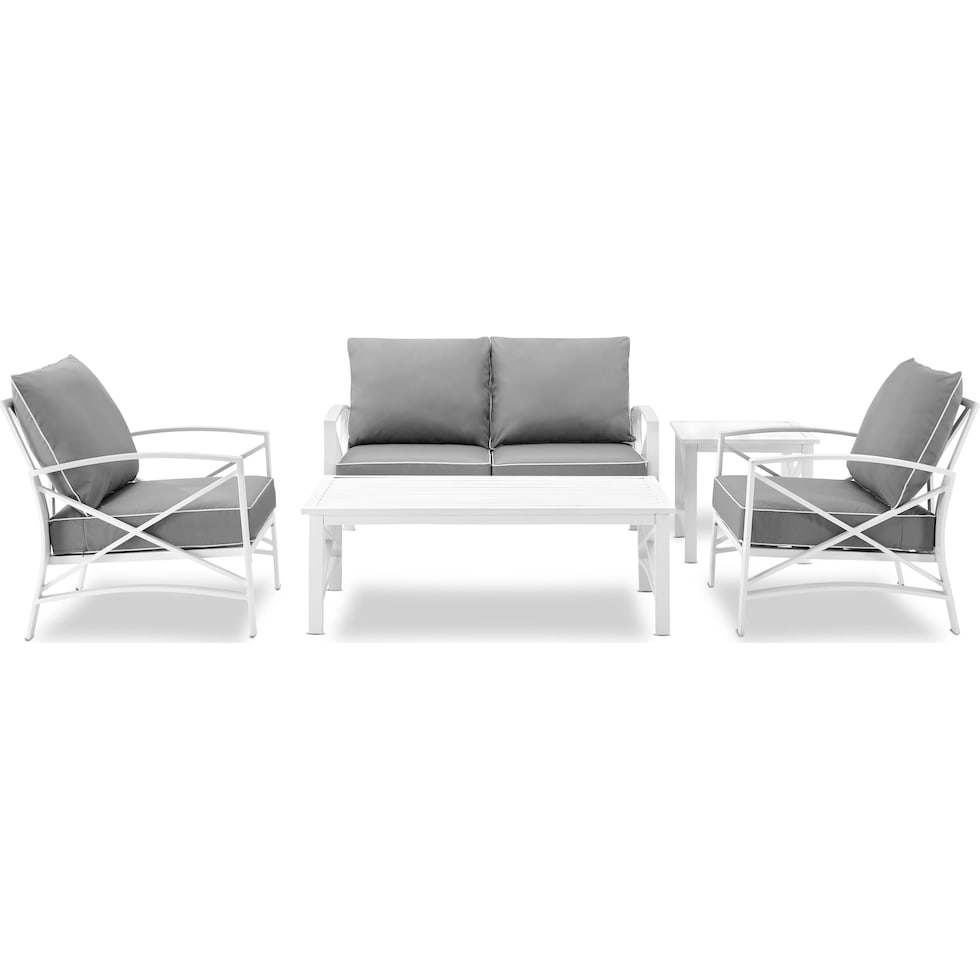 clarion gray outdoor loveseat set   