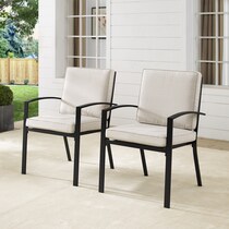 clarion light brown outdoor chair set   