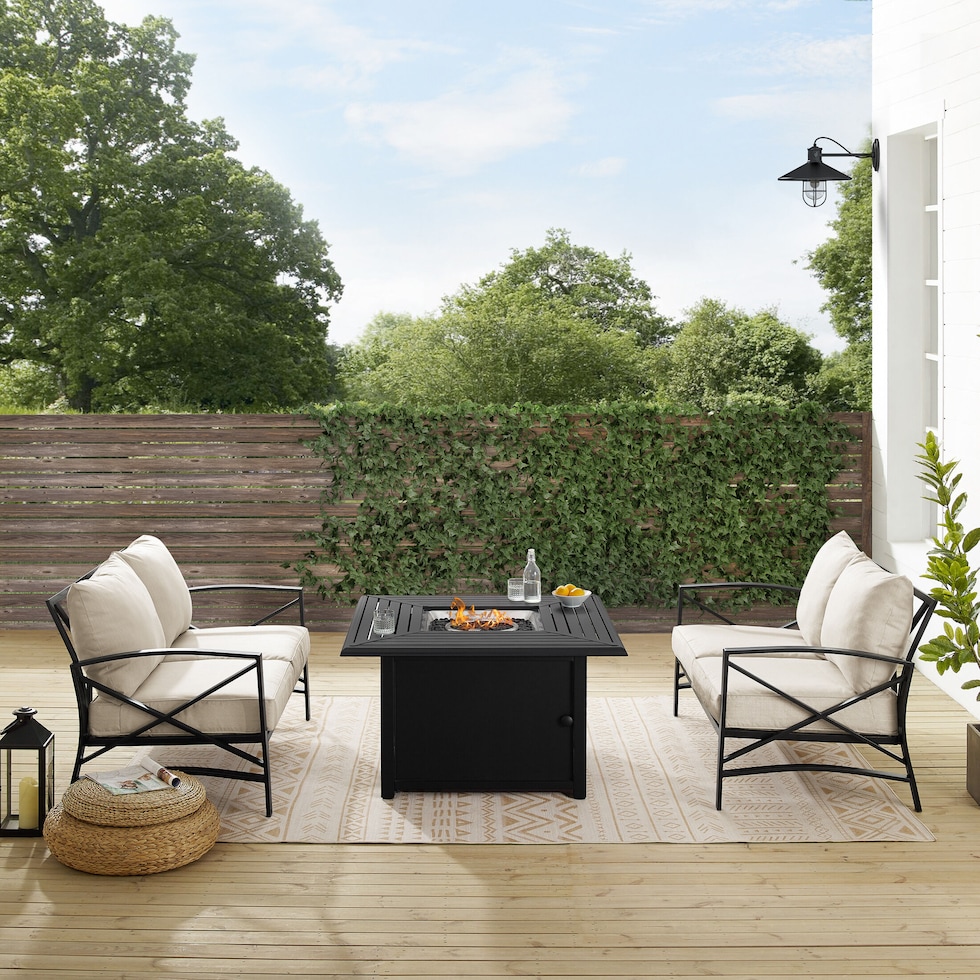 clarion light brown outdoor loveseat set   