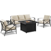 clarion light brown outdoor sofa set   