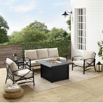 clarion light brown outdoor sofa set   