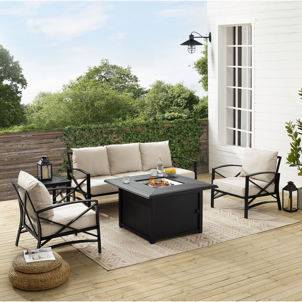 clarion light brown outdoor sofa set   