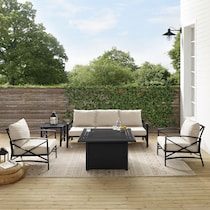 clarion light brown outdoor sofa set   