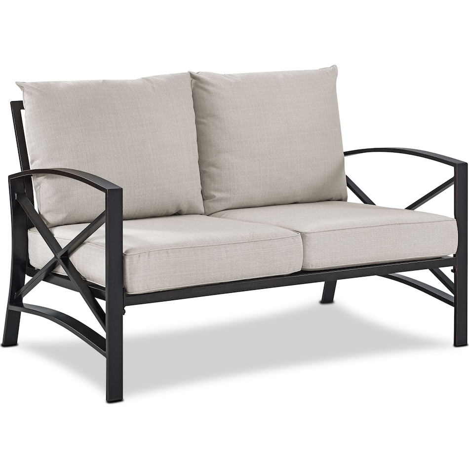 clarion oatmeal outdoor loveseat   