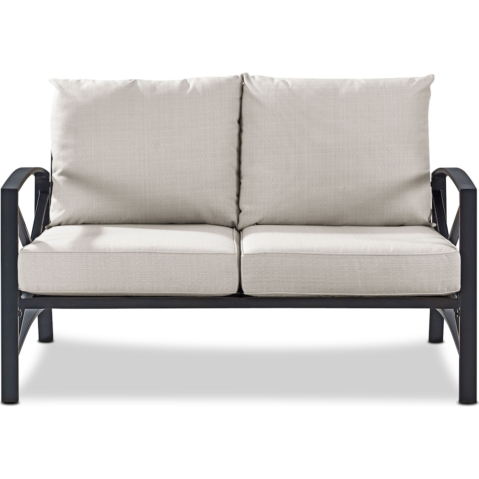 clarion oatmeal outdoor loveseat   