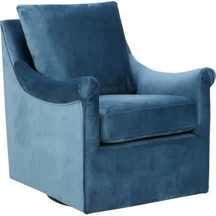 Clarisse Swivel Chair - Blue