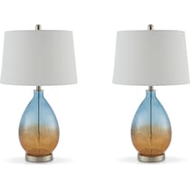 clarita blue table lamp   