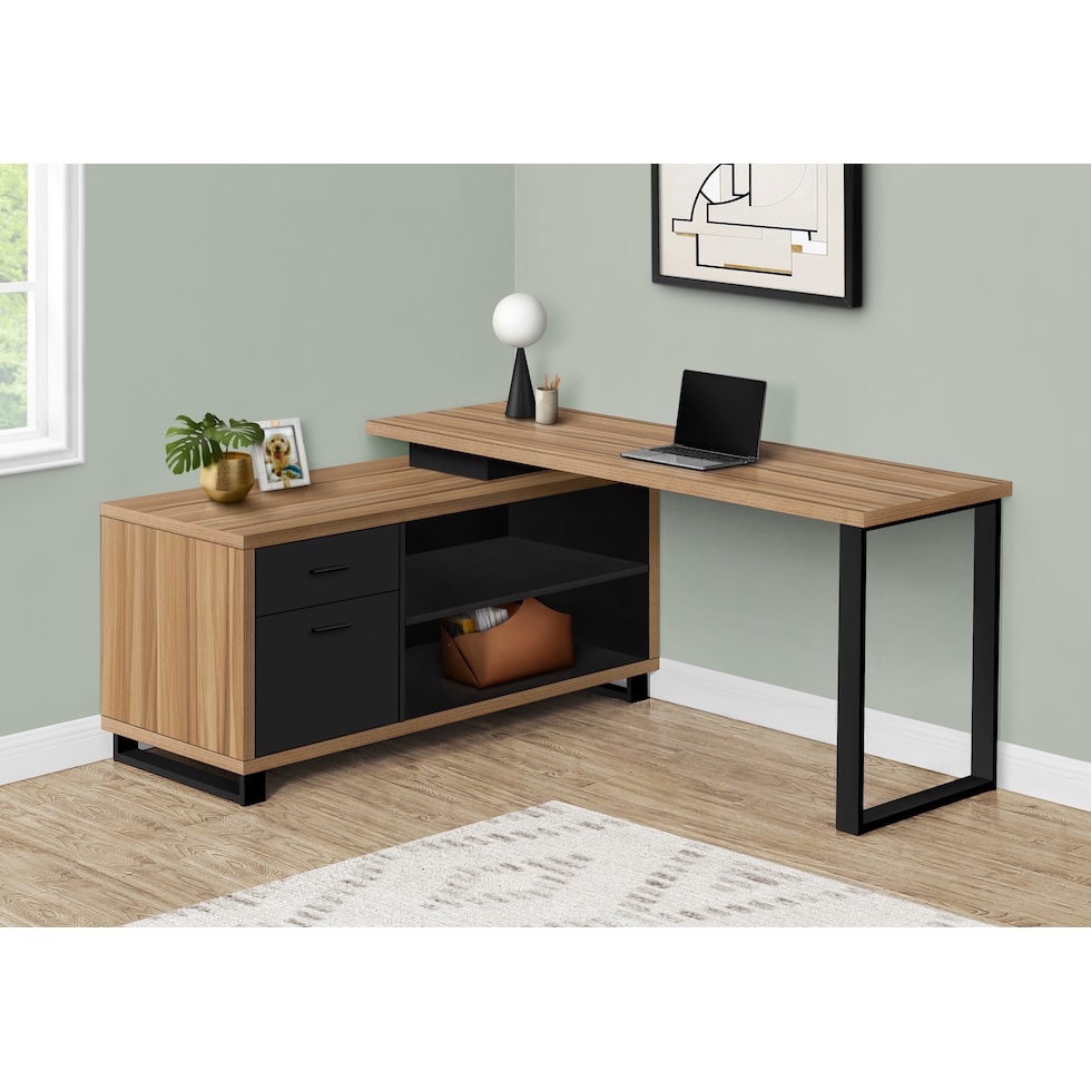 claud light brown desk   