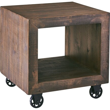 Claudine Rolling End Table