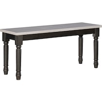 clayes gray and white dining bench   