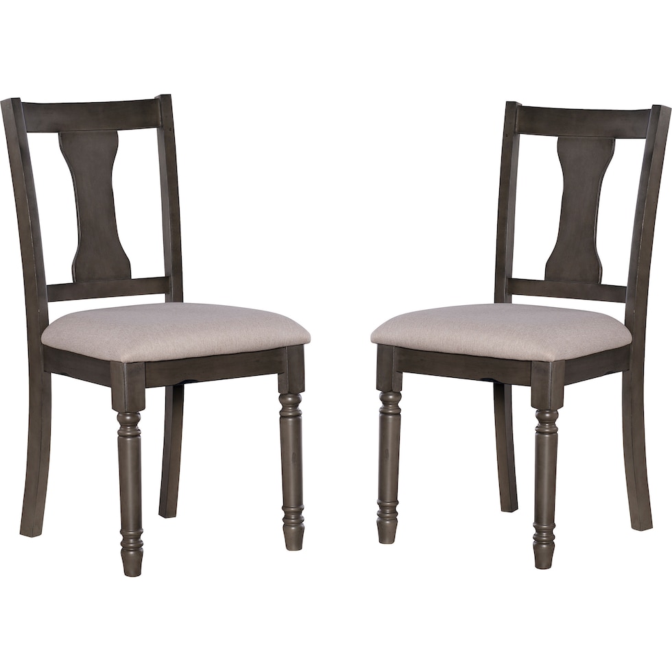 clayes gray and white dining chair   