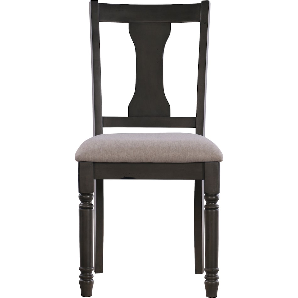 clayes gray and white dining chair   