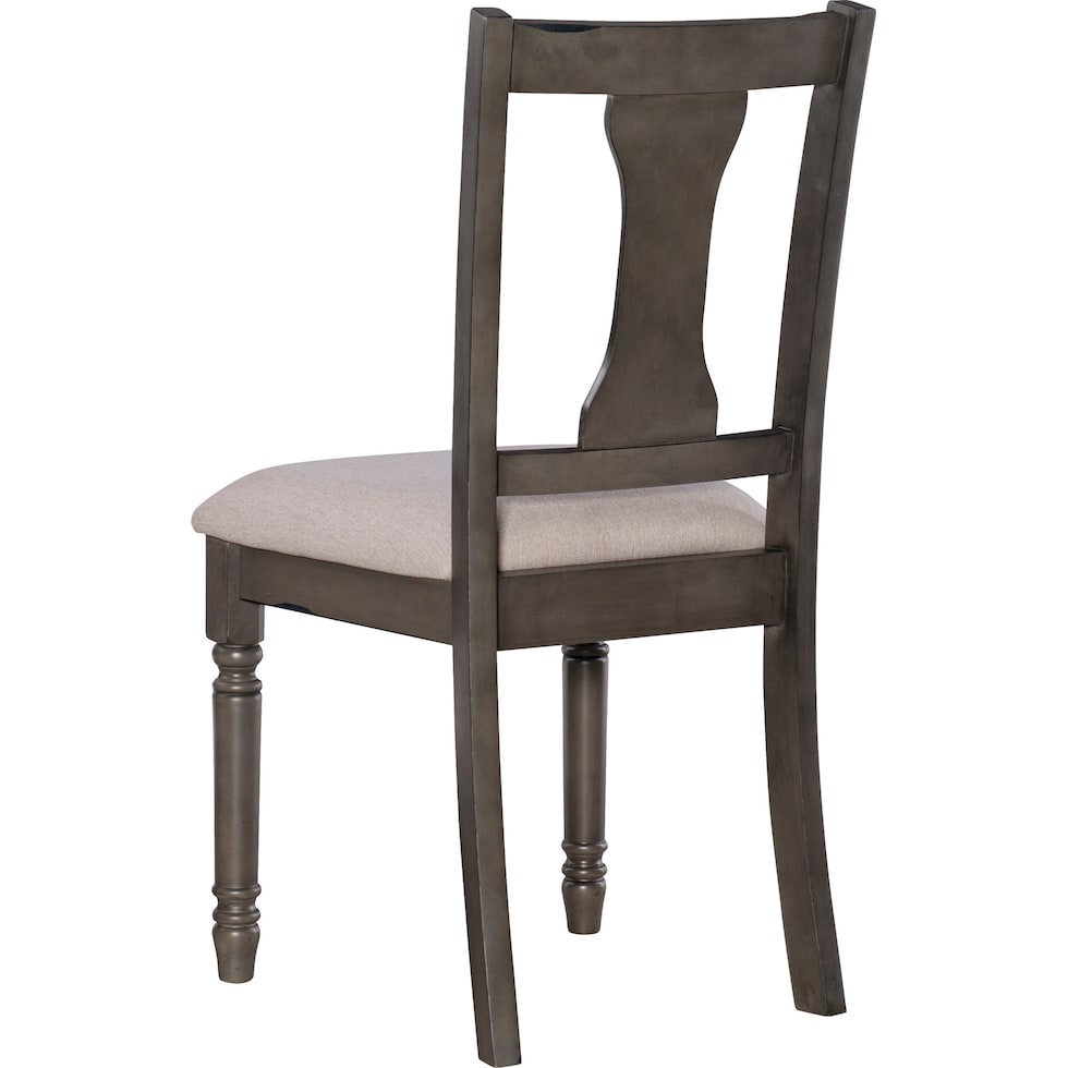 clayes gray and white dining chair   