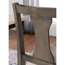 clayes gray and white dining chair   