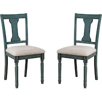 clayes teal dining chair   
