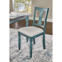 clayes teal dining chair   